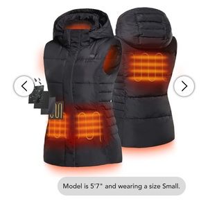 Ororo CLASSIC HEATED VEST BLACK women medium